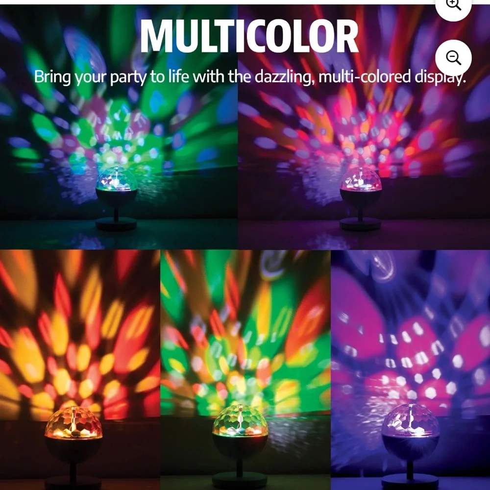 Spinning Party Light - Black